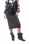 Gonna Longuette Nera in Ecopelle donna Tensione in - 2