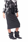 Gonna Longuette Nera in Ecopelle donna Tensione in - 3