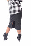 Gonna Longuette Nera in Ecopelle donna Tensione in - 4
