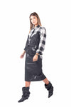 Gonna Longuette Nera in Ecopelle donna Tensione in - 5