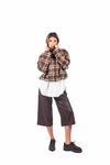 Bomber Crop a Quadri Tartan donna Tensione in - 2