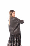 Blazer in Ecopelle Marrone con Frange donna Tensione in - 5