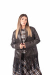 Blazer in Ecopelle Marrone con Frange donna Tensione in - 2