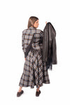 Gonna Midi a Quadri Tartan con Vita Elasticizzata donna Tensione in - 5