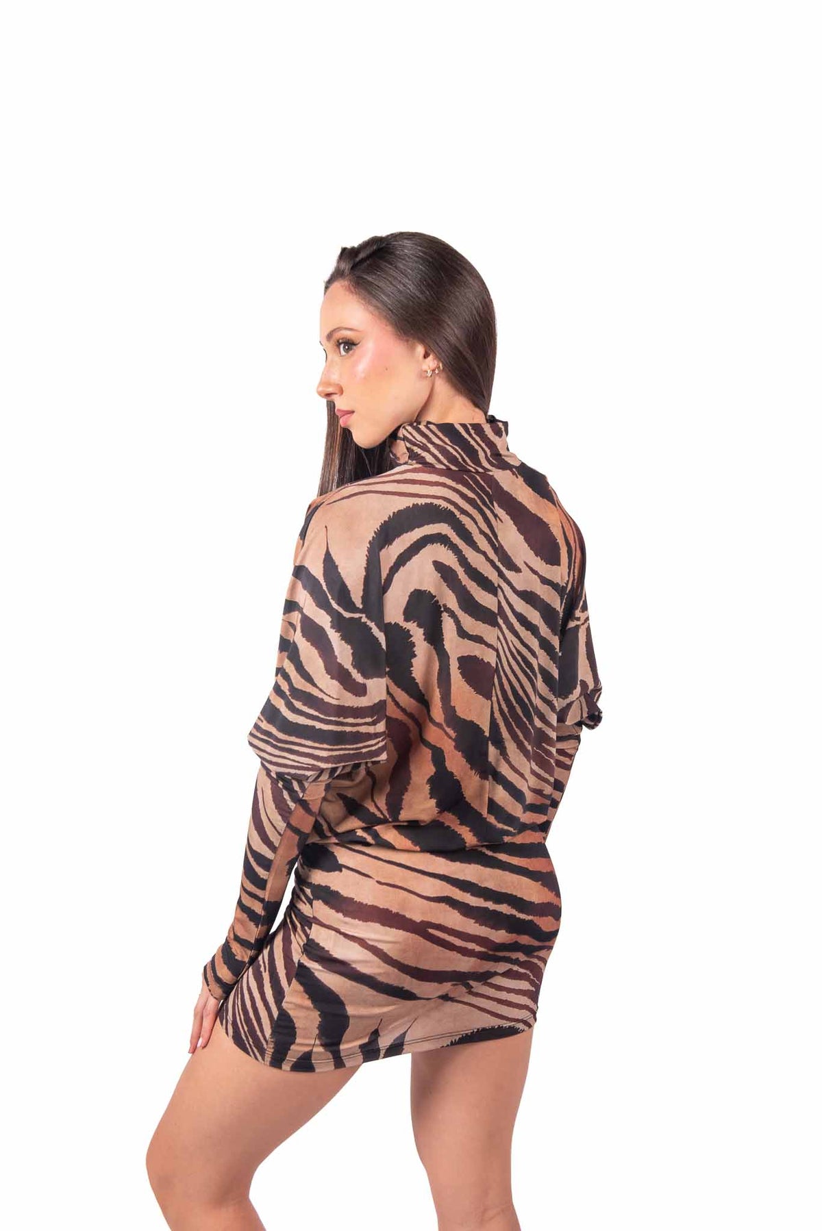 Abito Corto in Jersey Animalier donna Tensione in - 3