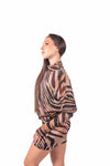 Abito Corto in Jersey Animalier donna Tensione in - 6