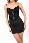 Mini Dress con Bustier Nero donna Miss love - 3