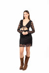 Abito Mini in Pizzo Nero donna Miss love - 1