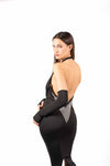 Abito Lungo Aderente Nero donna Miss love - 4