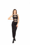 Abito Lungo Cut-out Nero donna Miss love - 2