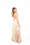Abito Lungo in Chiffon Panna donna Miss love - 2
