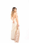 Abito Lungo in Chiffon Panna donna Miss love - 3