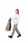 Jeans Straight Fit Stampa Pitonata donna Tensione in - 4