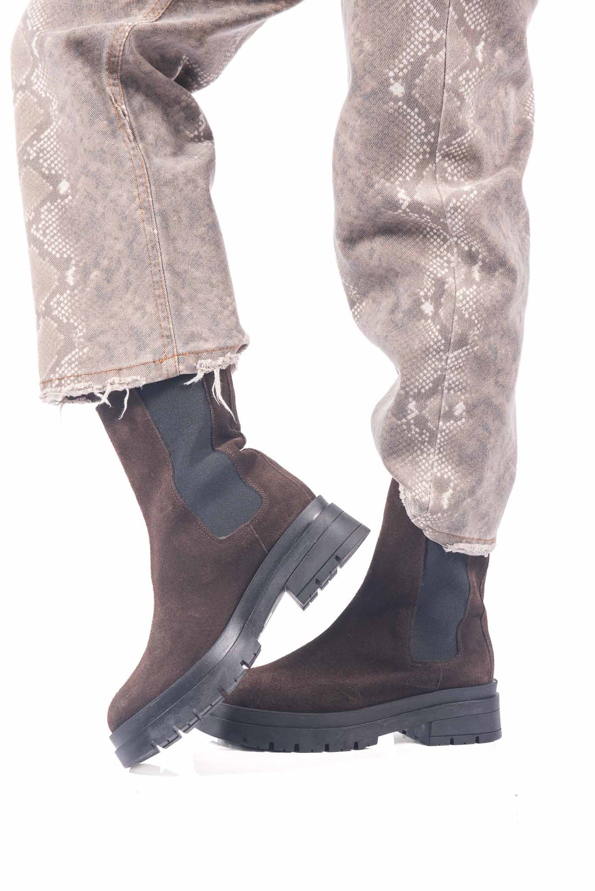 Chelsea Boot in Camoscio Marrone donna Ovye - 2