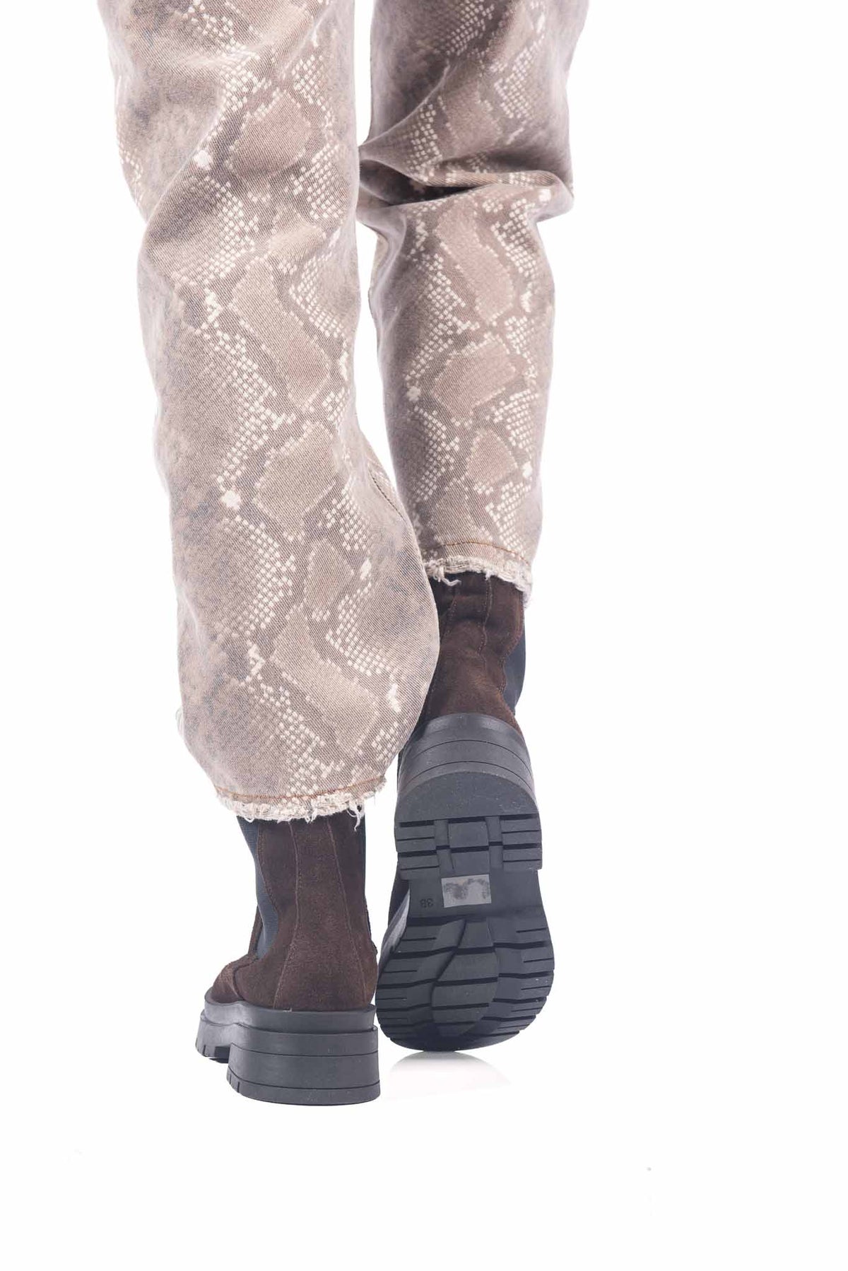 Chelsea Boot in Camoscio Marrone donna Ovye - 3