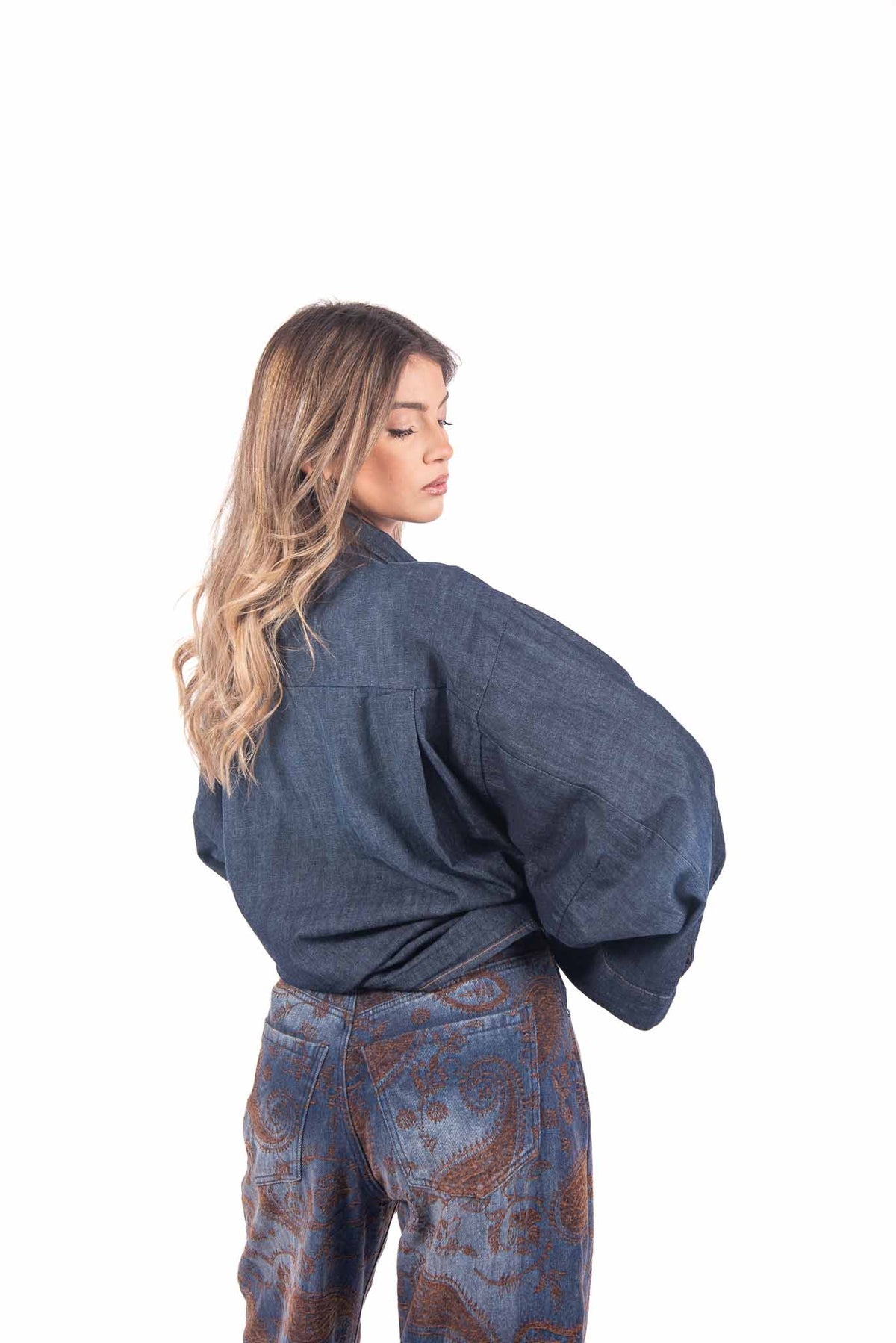 Camicia Oversize in Denim Scuro donna Tensione in - 2
