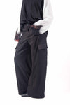 Pantaloni Cargo Wide-Leg Neri donna Tensione in - 1