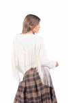 Maglia Panna a Maniche Lunghe con Frange donna Tensione in - 3