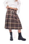 Gonna Corta a Quadri Tartan con Stringa donna Tensione in - 1