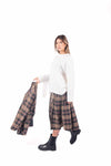 Gonna Corta a Quadri Tartan con Stringa donna Tensione in - 5