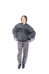 Bomber Nero Oversize con Frange donna Tensione in - 5