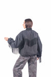 Bomber Nero Oversize con Frange donna Tensione in - 2