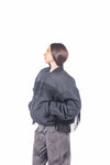 Bomber Nero Oversize con Frange donna Tensione in - 6