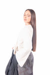 Maglia Maniche Lunghe Panna con Nodi donna Tensione in - 2