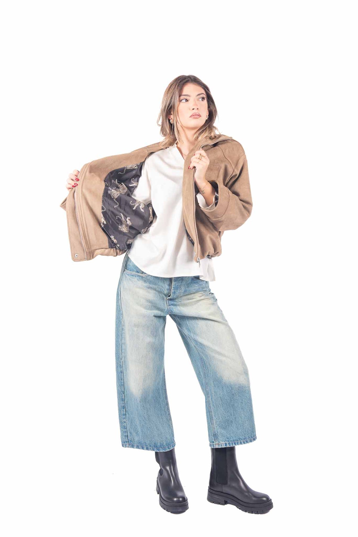 Jeans Barrel Fit con Cintura Western donna Tensione in - 2
