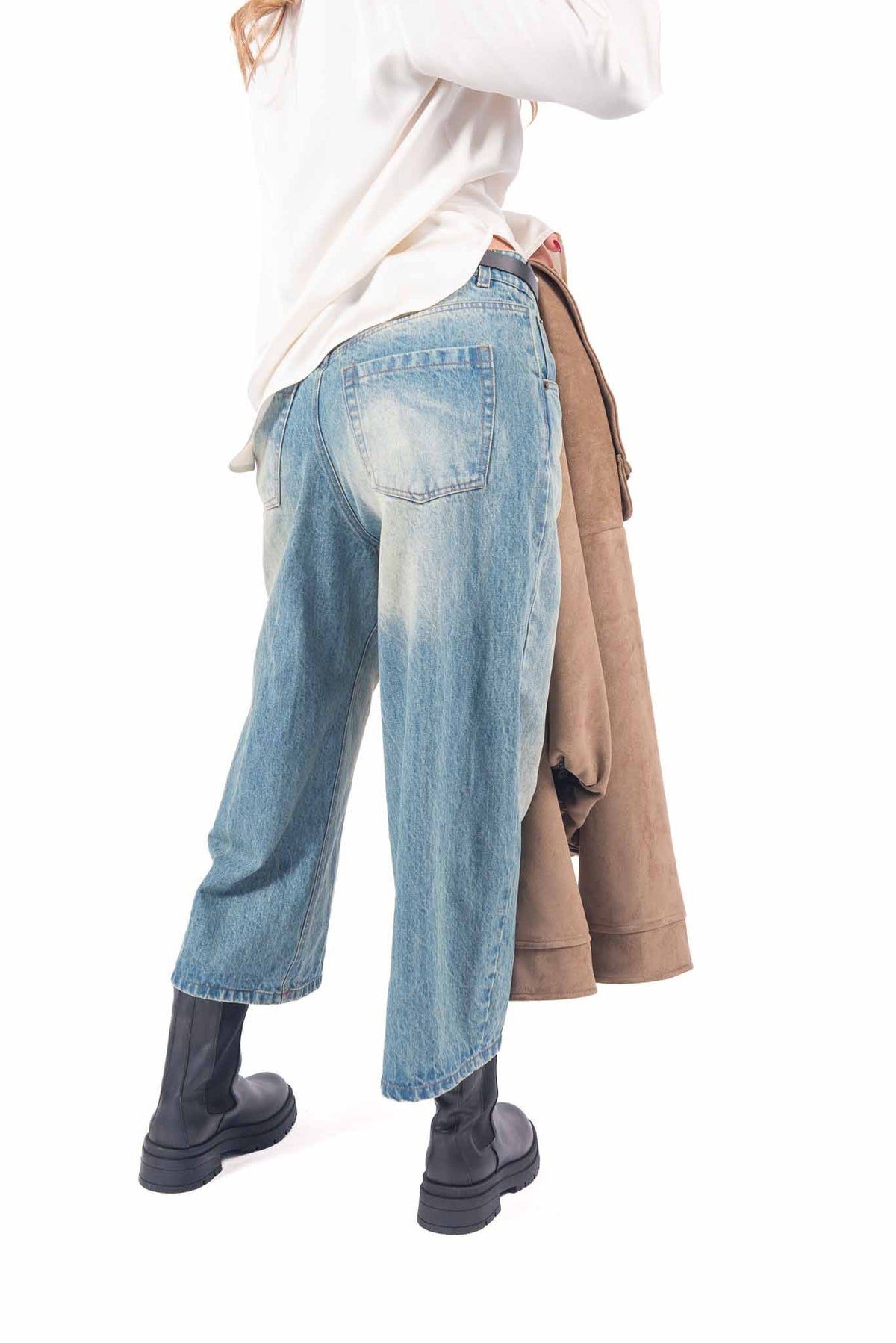 Jeans Barrel Fit con Cintura Western donna Tensione in - 3