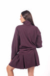 Camicia Bordeaux con Maxi Collo donna Tensione in - 3