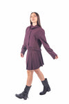 Camicia Bordeaux con Maxi Collo donna Tensione in - 5