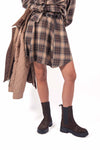 Minigonna a Quadri Tartan con Cintura donna Tensione in - 2