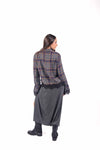 Camicia Crop Tartan con Pizzo donna Tensione in - 2