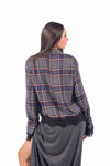 Camicia Crop Tartan con Pizzo donna Tensione in - 4
