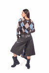 Maglia Pullover a Rombi Marrone donna Tensione in - 5