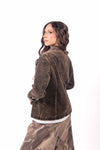 Blazer Sartoriale in Velluto a Coste Cioccolato donna Miss love - 5