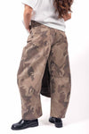 Pantaloni Palazzo Stampa Camouflage Beige donna Miss love - 3