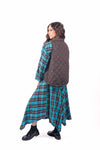 Gilet Trapuntato Marrone con Dettagli in Velluto a Coste donna Miss love - 5