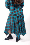 Gonna Midi Asimmetrica a Quadri Tartan donna Miss love - 3