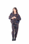 Pantaloni Carrot in Denim Jacquard Floreale con Cintura donna Miss love - 5