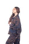 Giacca Utility in Denim Jacquard Floreale donna Miss love - 2
