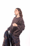 Felpa Cioccolato con Frange donna Miss love - 3