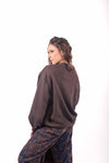Felpa Cioccolato con Frange donna Miss love - 2