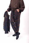 Pantaloni Carrot in Denim Jacquard Floreale con Cintura donna Miss love - 6