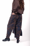 Pantaloni Carrot in Denim Jacquard Floreale con Cintura donna Miss love - 4