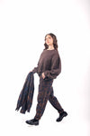 Pantaloni Carrot in Denim Jacquard Floreale con Cintura donna Miss love - 3