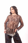 Blusa in Pizzo Floreale Doppio Strato donna Miss love - 1