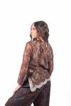 Blusa in Pizzo Floreale Doppio Strato donna Miss love - 5