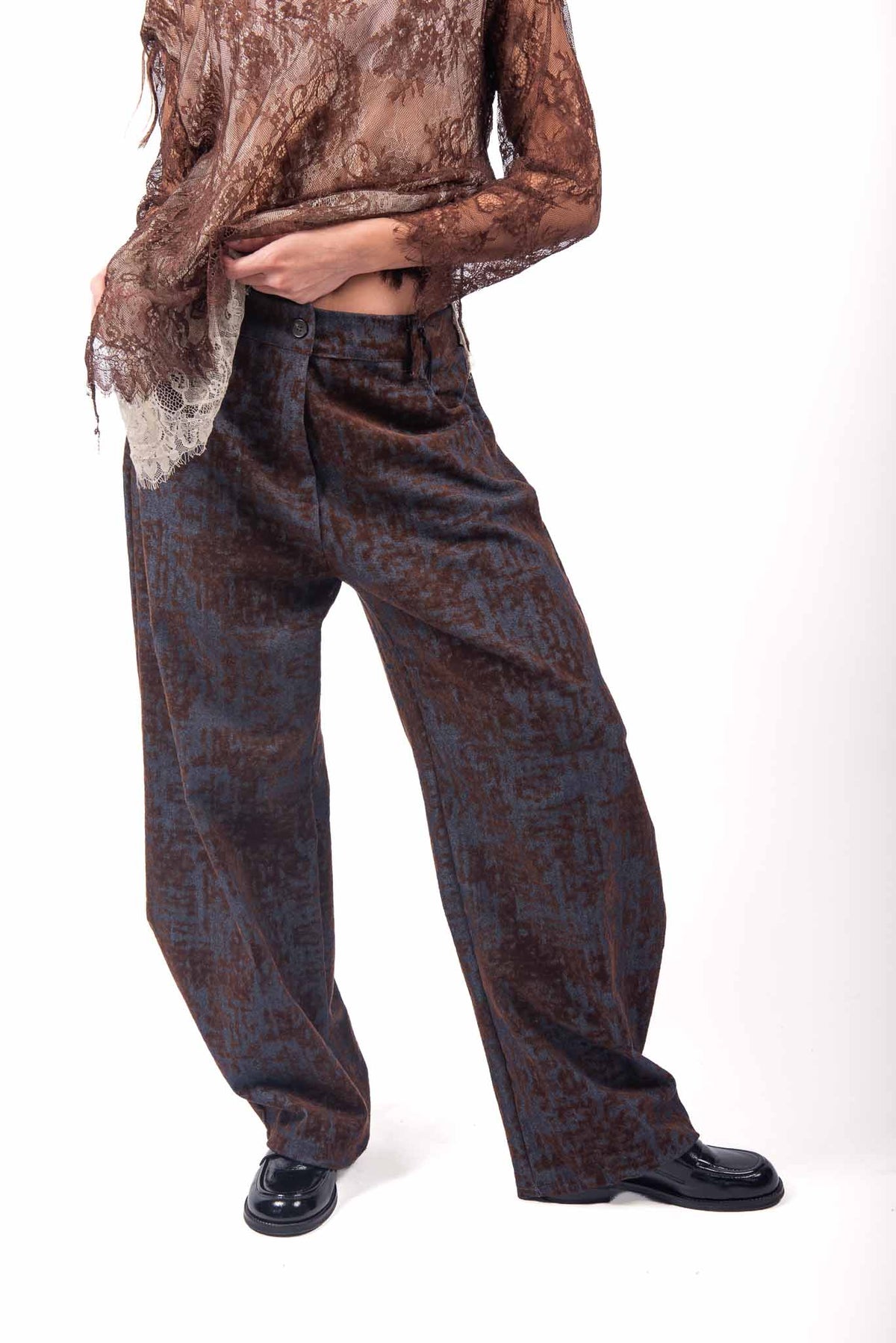 Pantaloni Jacquard Floreale con Pareo donna Miss love - 1